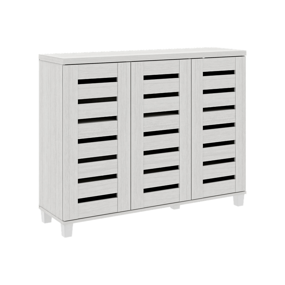 GALANO Shoe Storage Cabinet with 3 Slatted Doors, Up to 20 Pairs, 1pc