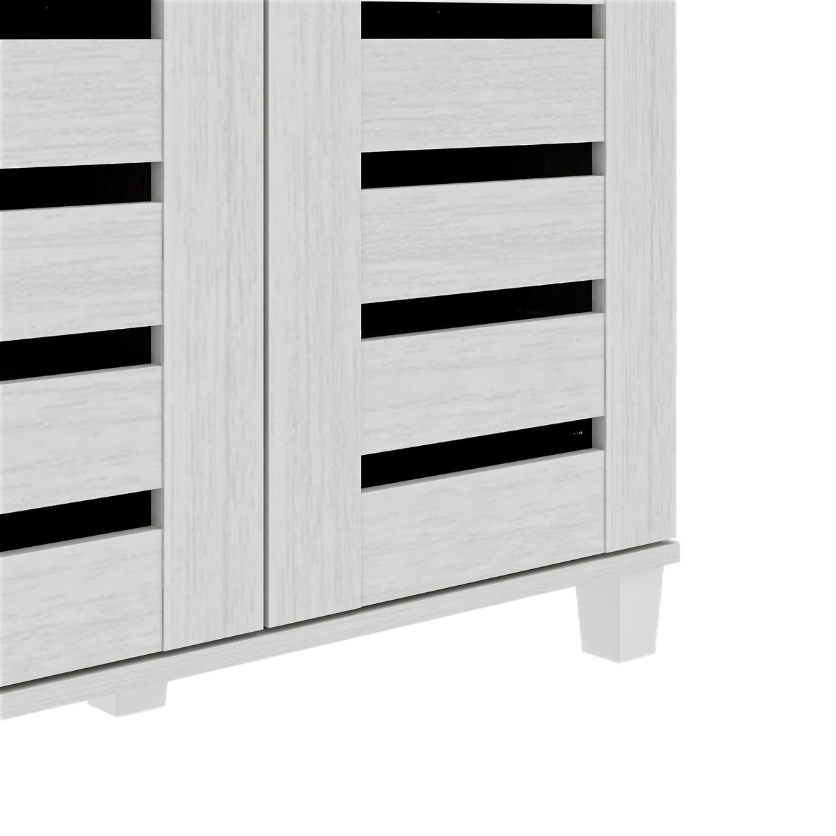 GALANO Shoe Storage Cabinet with 3 Slatted Doors, Up to 20 Pairs, 1pc