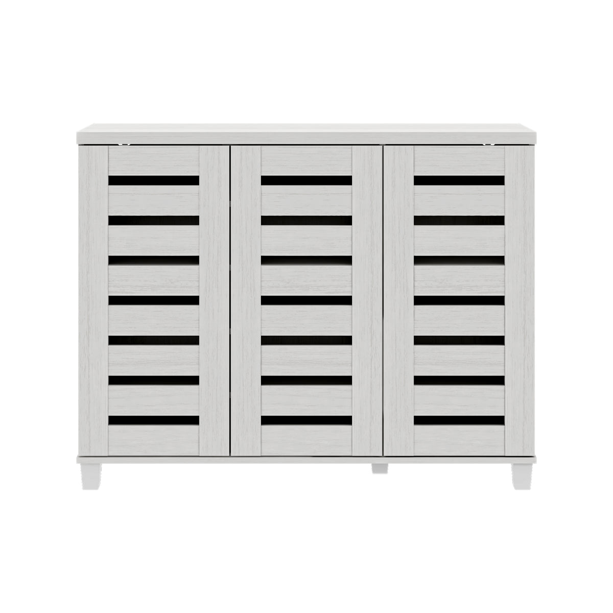 GALANO Shoe Storage Cabinet with 3 Slatted Doors, Up to 20 Pairs, 1pc