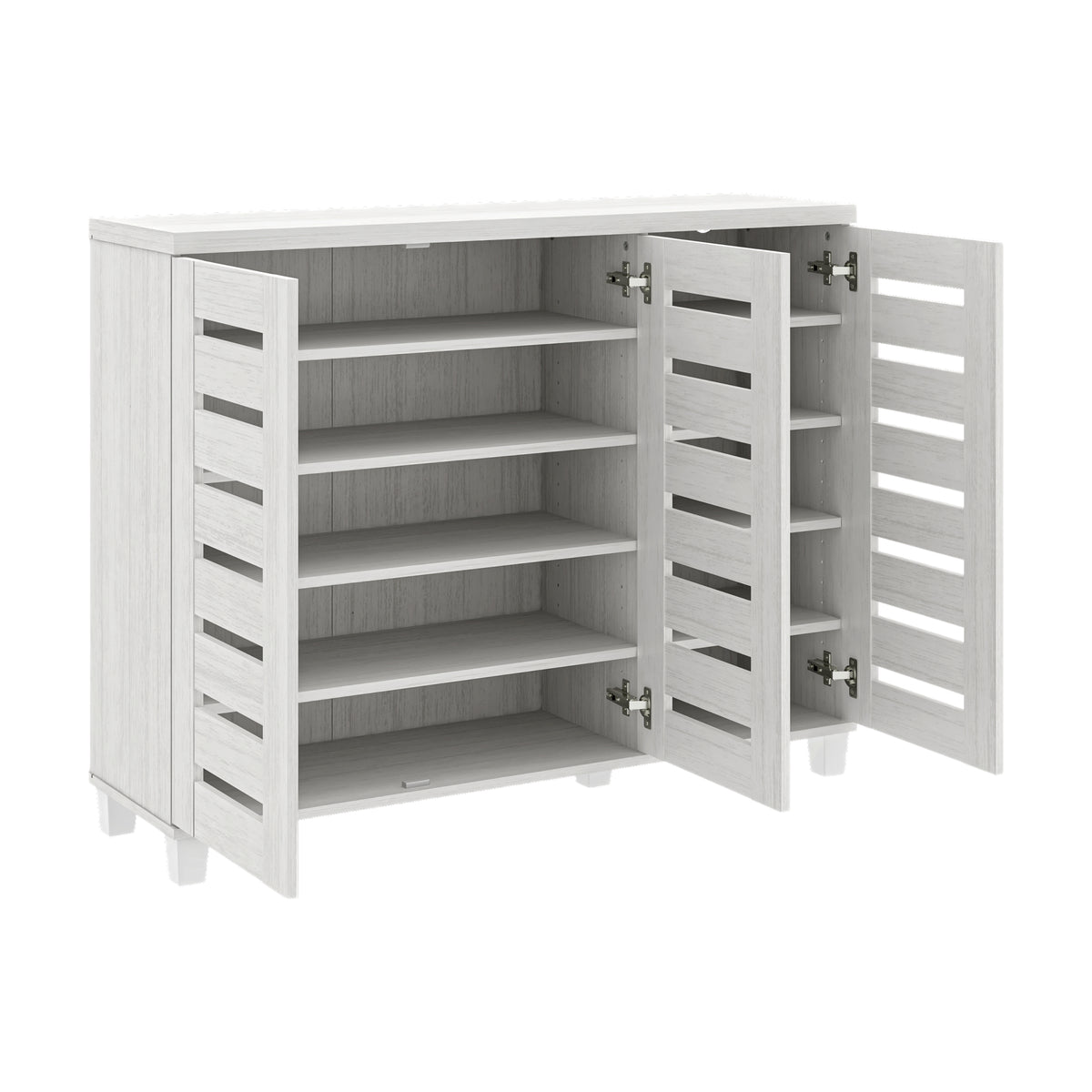 GALANO Shoe Storage Cabinet with 3 Slatted Doors, Up to 20 Pairs, 1pc