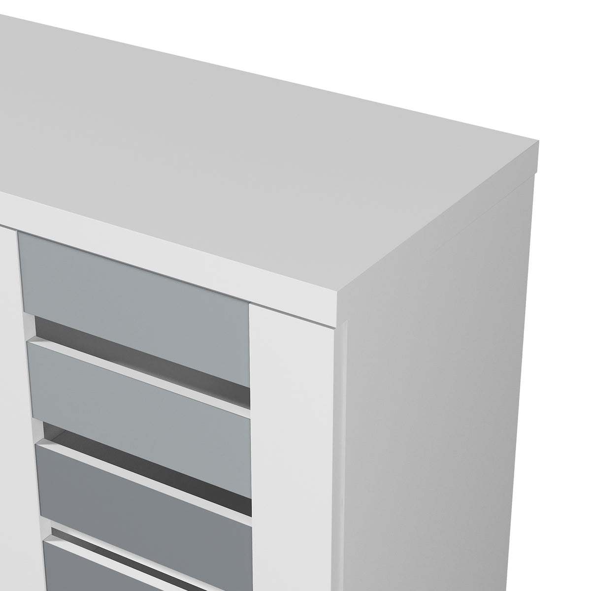 GALANO 16-Pair Shoe Storage Cabinet with 3 Slatted Doors