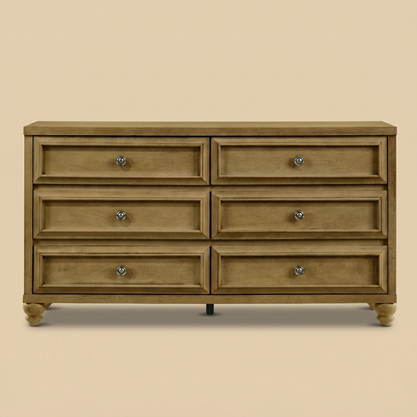 GALANO 6-Drawer Double Dresser, 54.8" Wide, Traditional Style