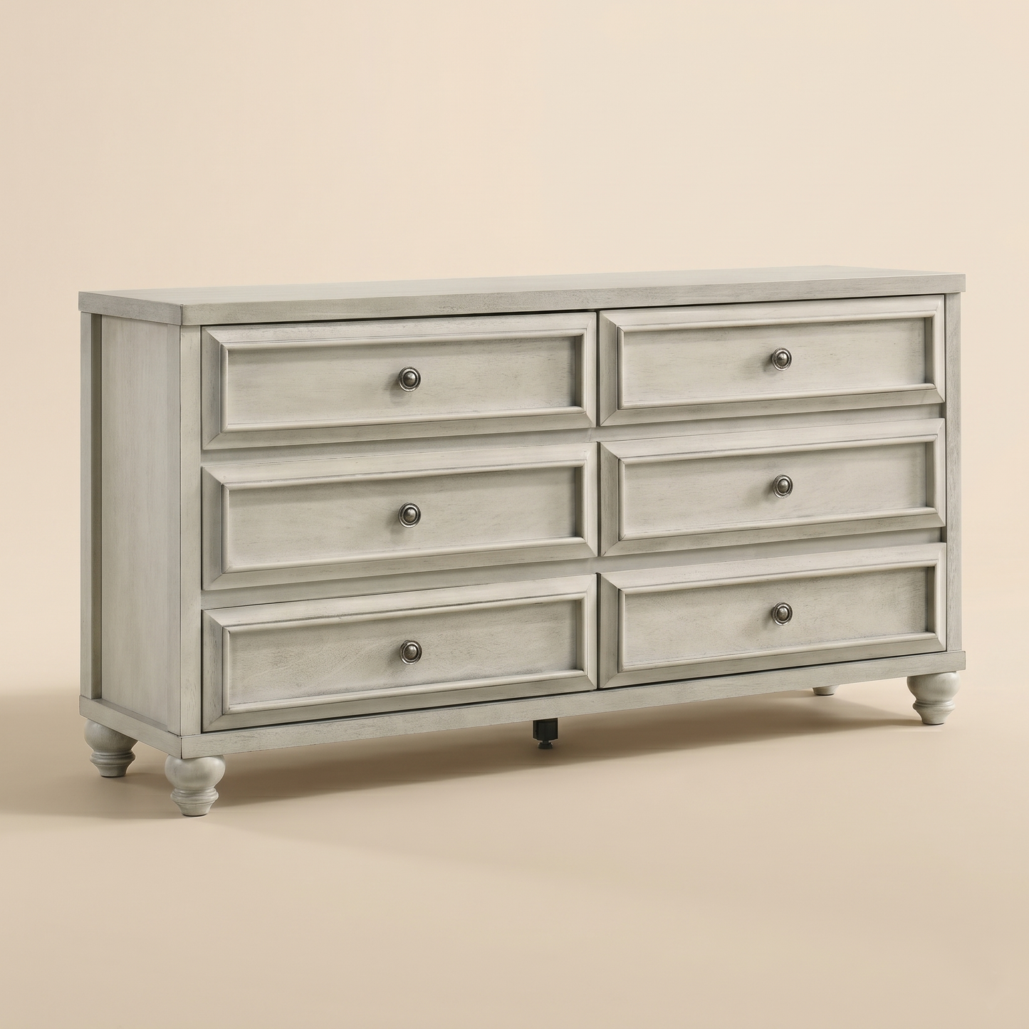 GALANO 6-Drawer Double Dresser, 54.8" Wide, Traditional Style