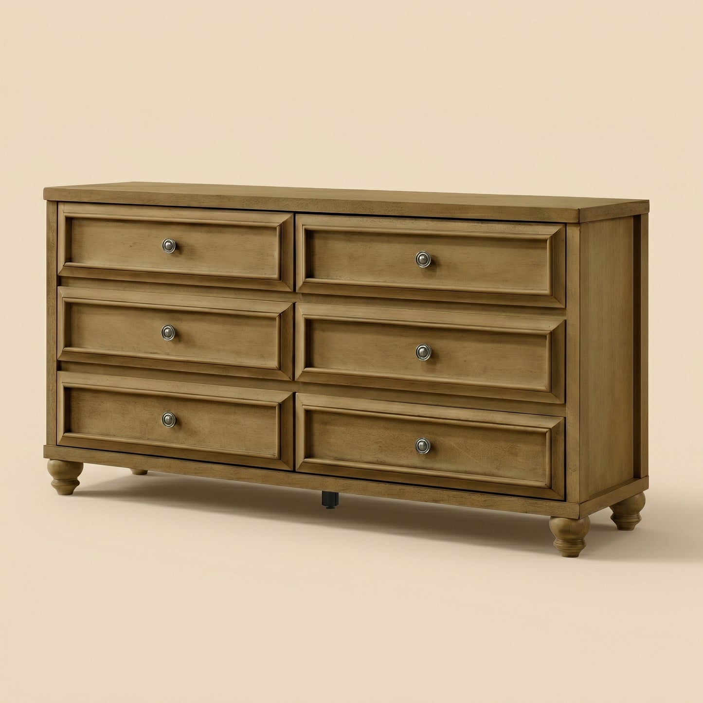 GALANO 6-Drawer Double Dresser, 54.8" Wide, Traditional Style
