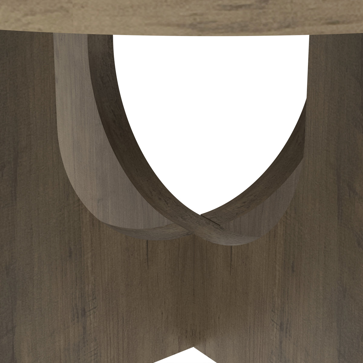 GALANO Round Coffee Table with Cross Base, 31.5", 1-Piece