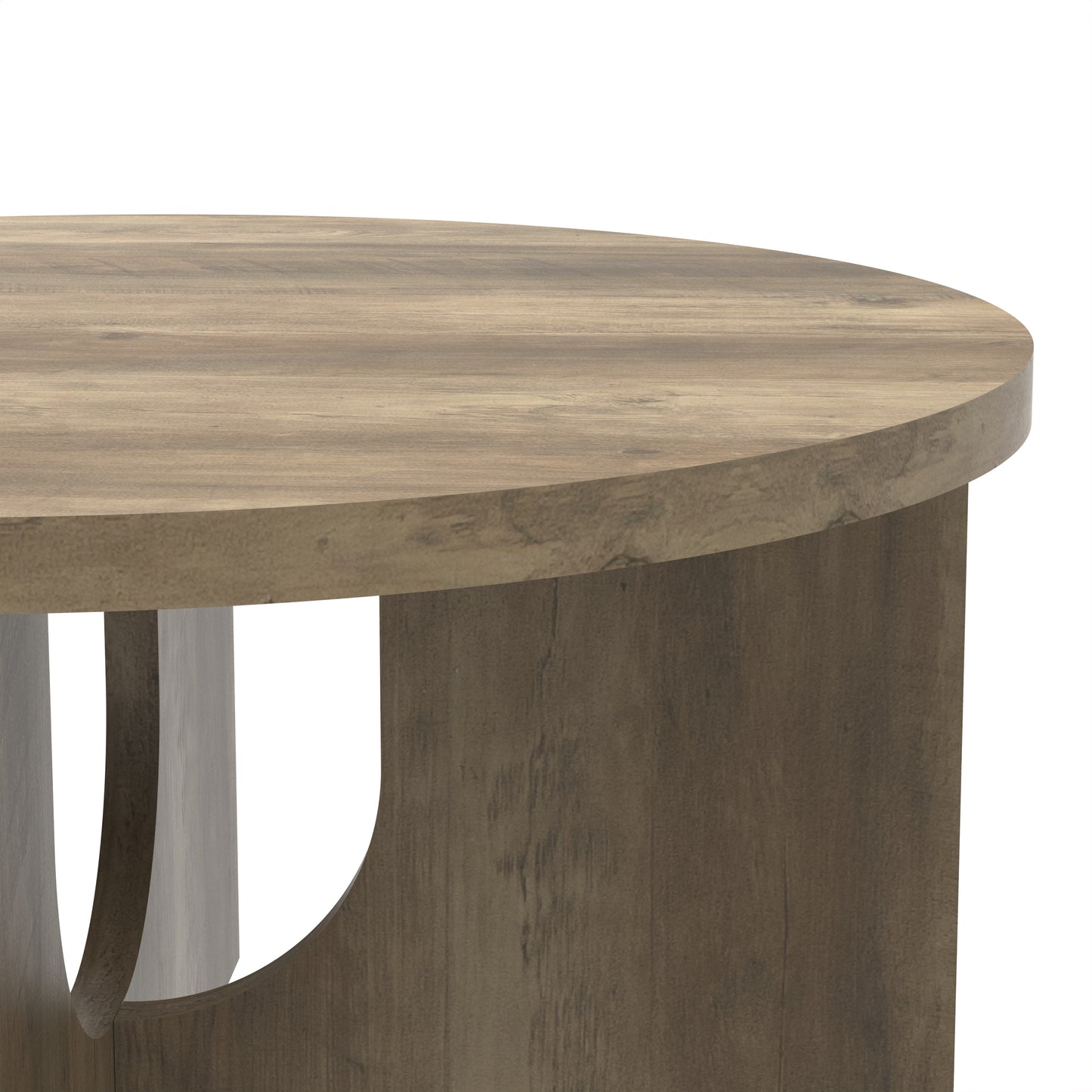 GALANO Round Coffee Table with Cross Base, 31.5", 1-Piece