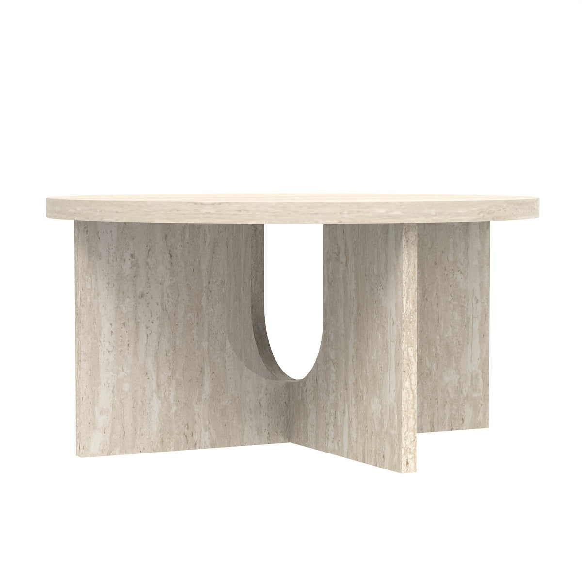 GALANO Round Coffee Table with Cross Base, 31.5", 1-Piece