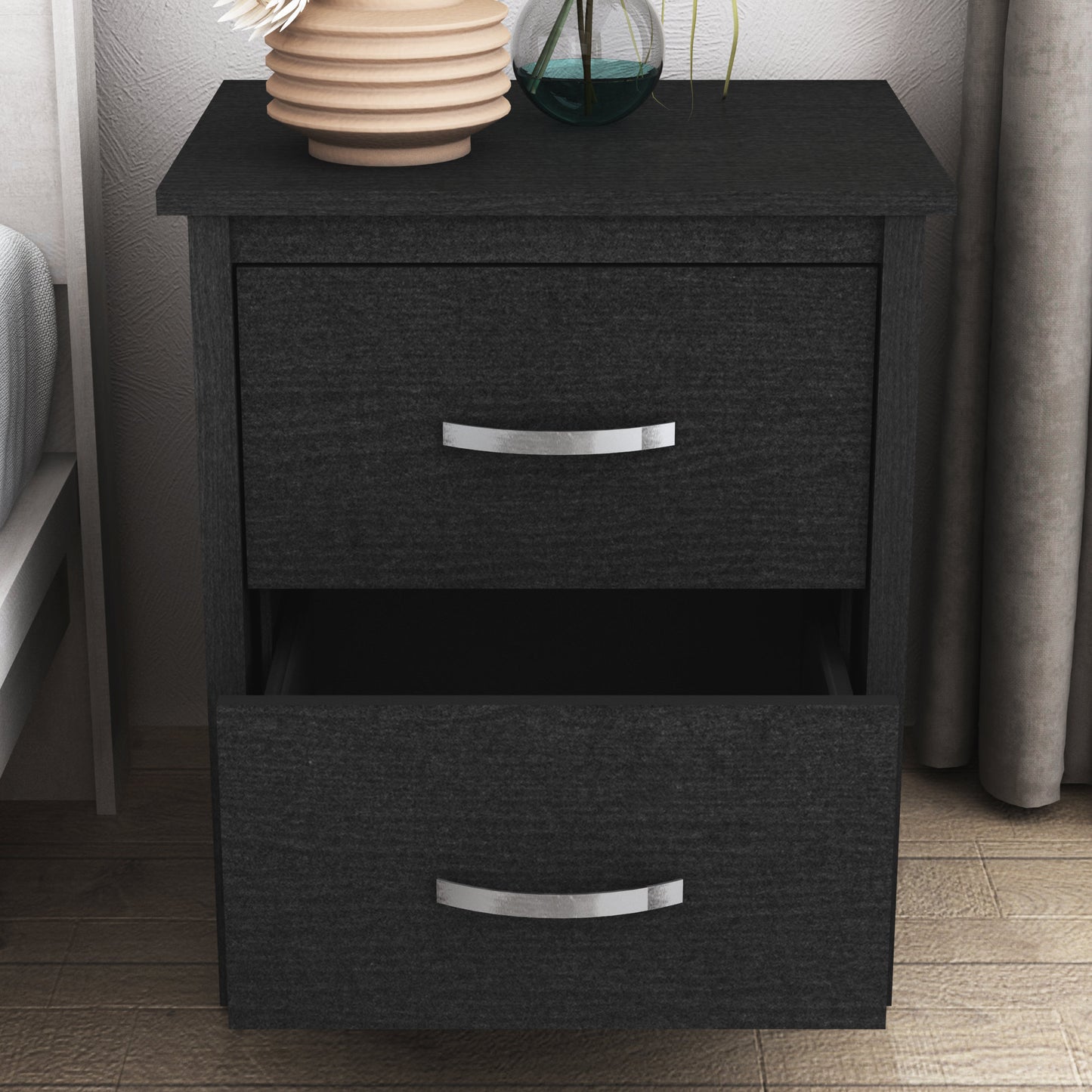 Galano Modern 2-Drawer Nightstand with Storage Set of 2 18.7" W × 15.7" D × 21.9" H
