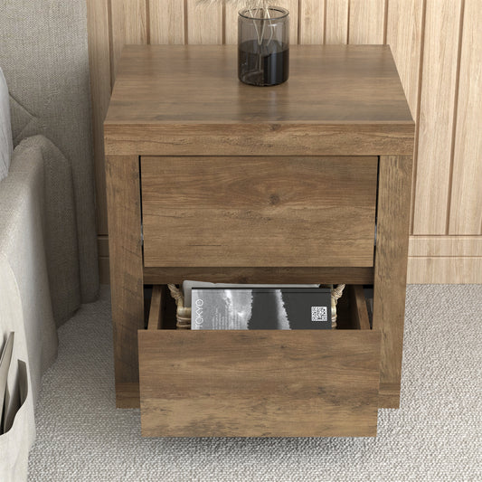 Galano Modern Tall 2-Drawer Nightstand 18.9" W × 16.3" D × 20.3" H