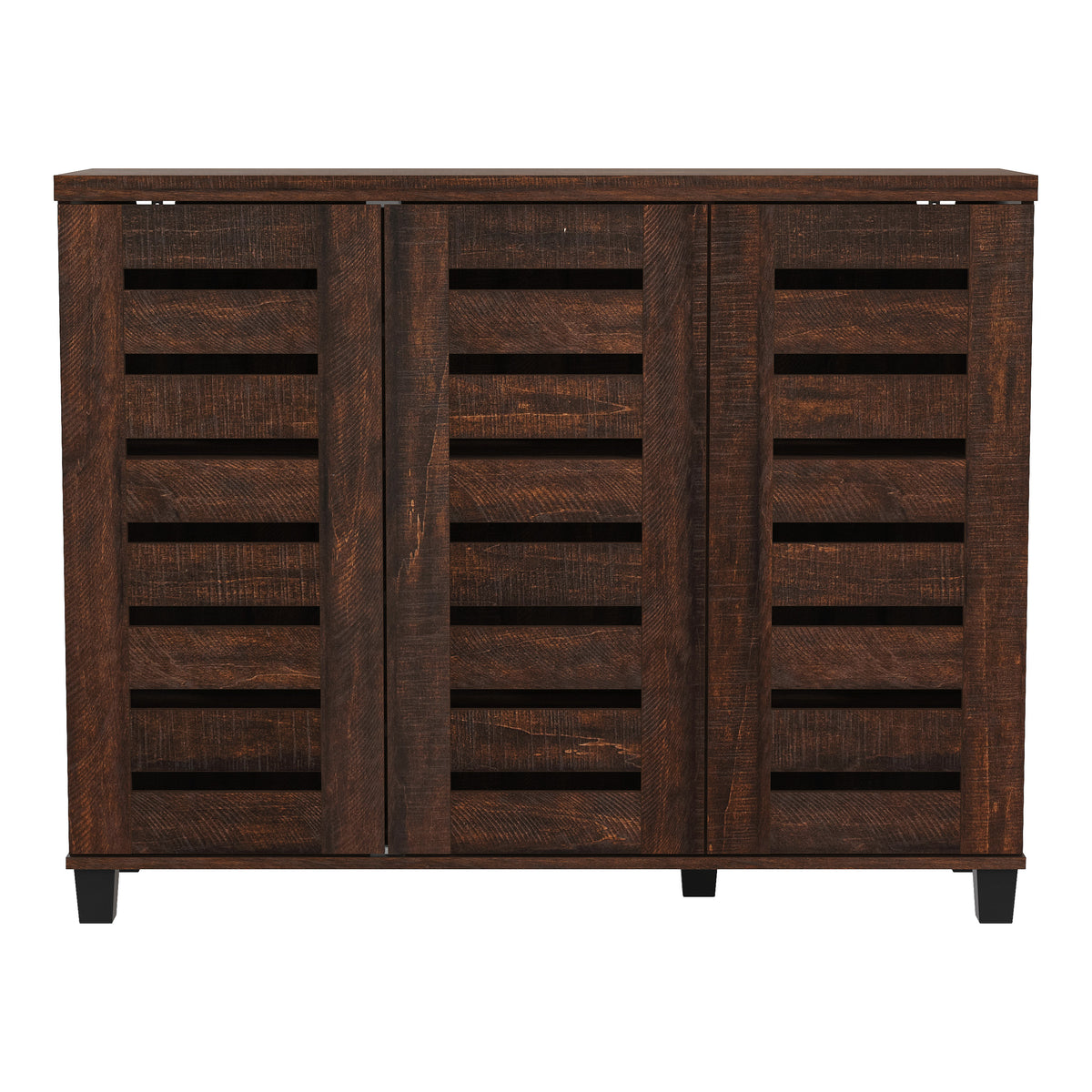 GALANO Shoe Storage Cabinet with 3 Slatted Doors, Up to 20 Pairs, 1pc