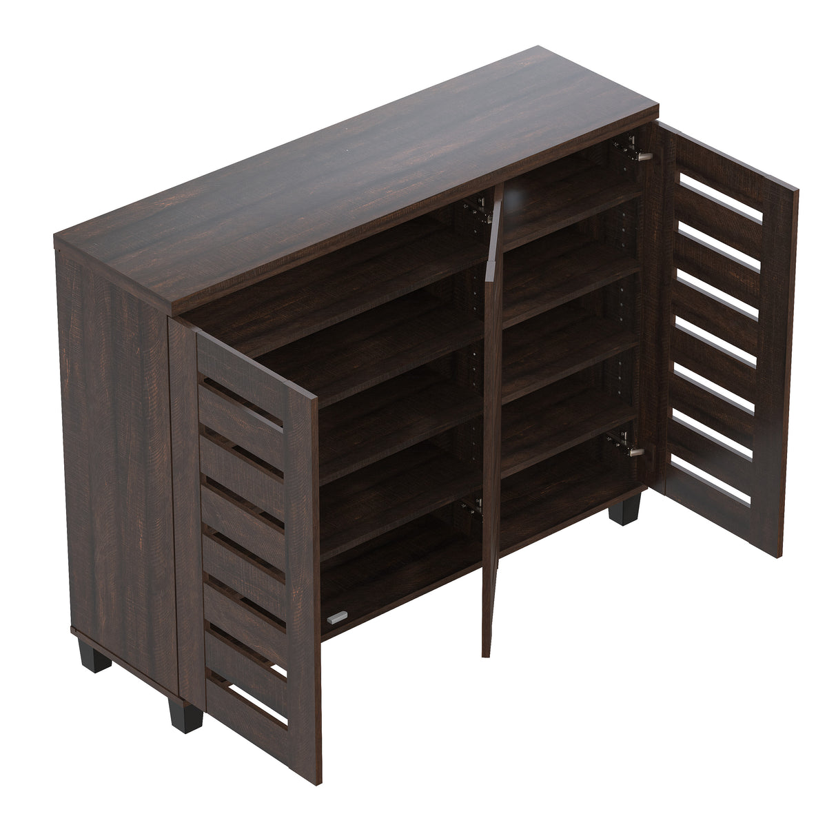 GALANO Shoe Storage Cabinet with 3 Slatted Doors, Up to 20 Pairs, 1pc
