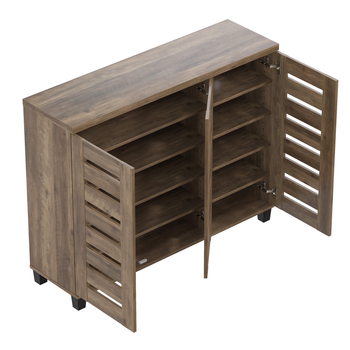 GALANO Shoe Storage Cabinet with Adjustable Shelves in White 45.3" W x 13" D x 35.4" H