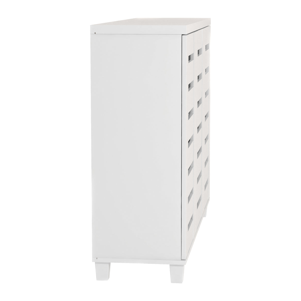 GALANO Shoe Storage Cabinet with 3 Slatted Doors, Up to 20 Pairs, 1pc