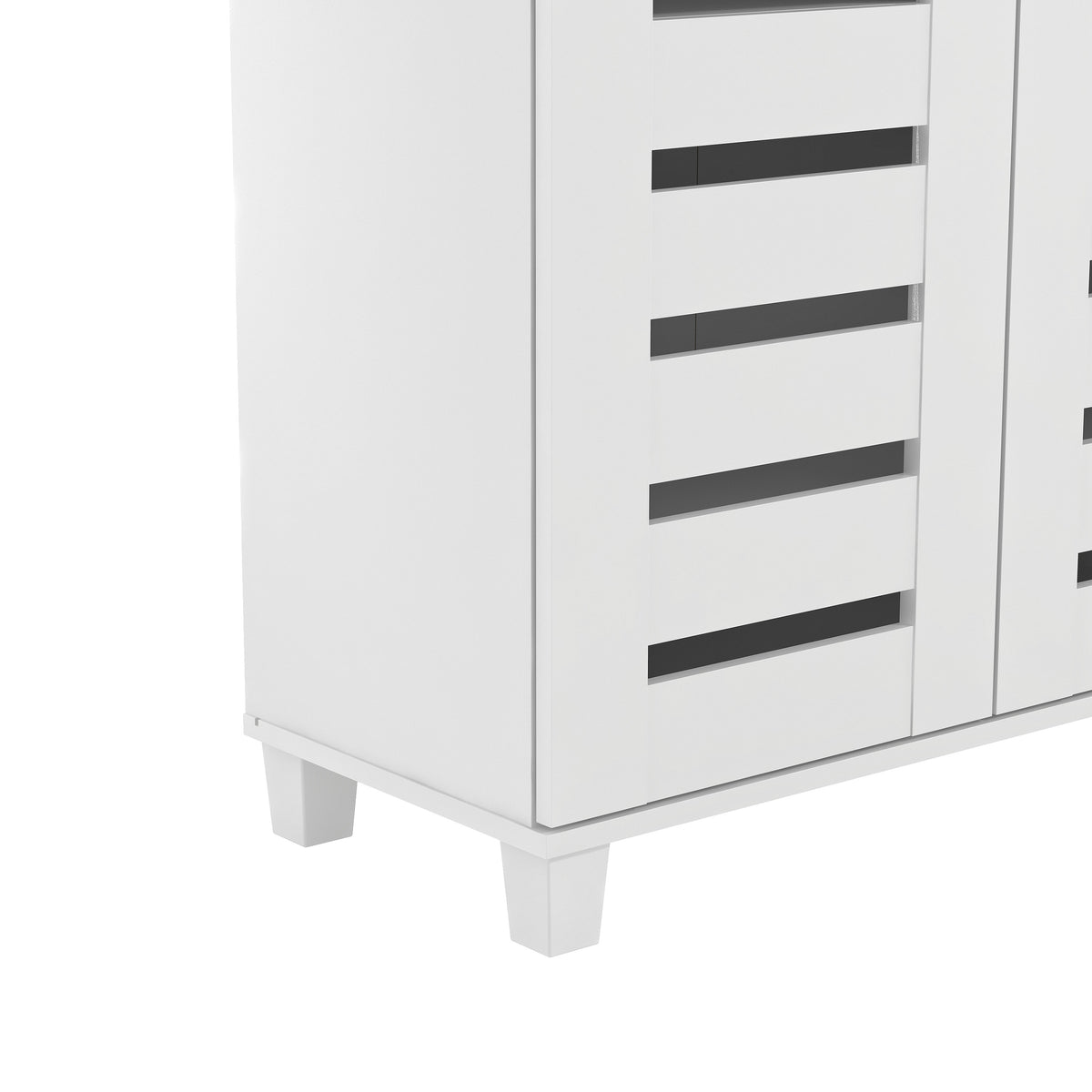 GALANO Shoe Storage Cabinet with 3 Slatted Doors, Up to 20 Pairs, 1pc