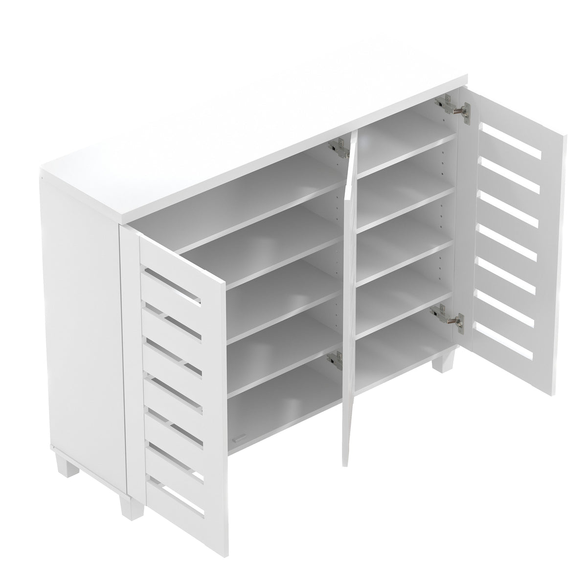 GALANO Shoe Storage Cabinet with 3 Slatted Doors, Up to 20 Pairs, 1pc