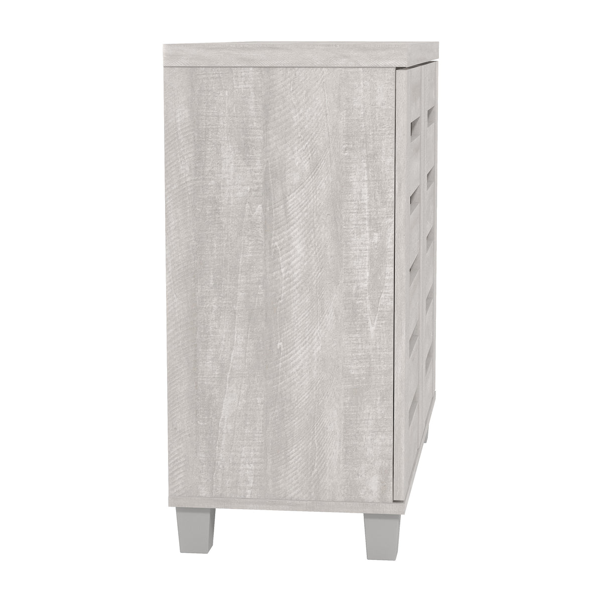GALANO Shoe Storage Cabinet with Slatted Doors, 12-Pair Capacity