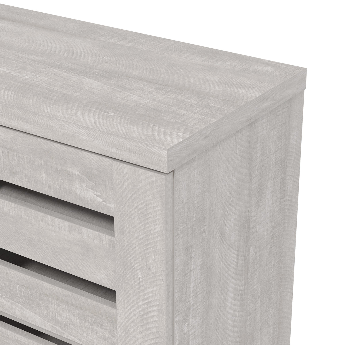 GALANO Shoe Storage Cabinet with Slatted Doors, 12-Pair Capacity