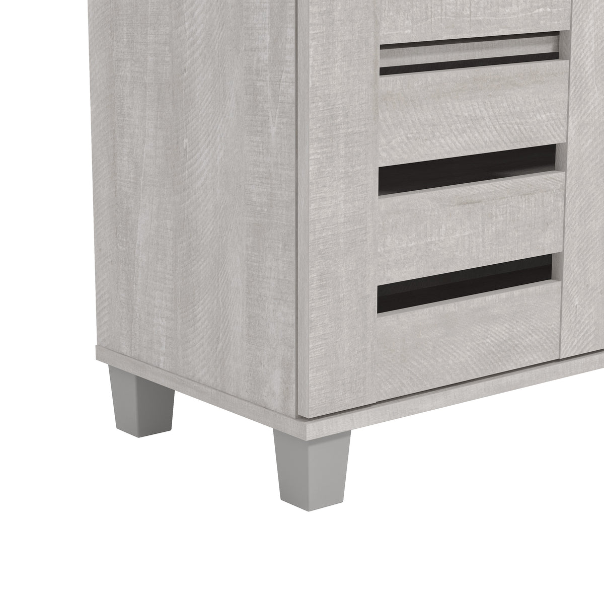 GALANO Shoe Storage Cabinet with Slatted Doors, 12-Pair Capacity