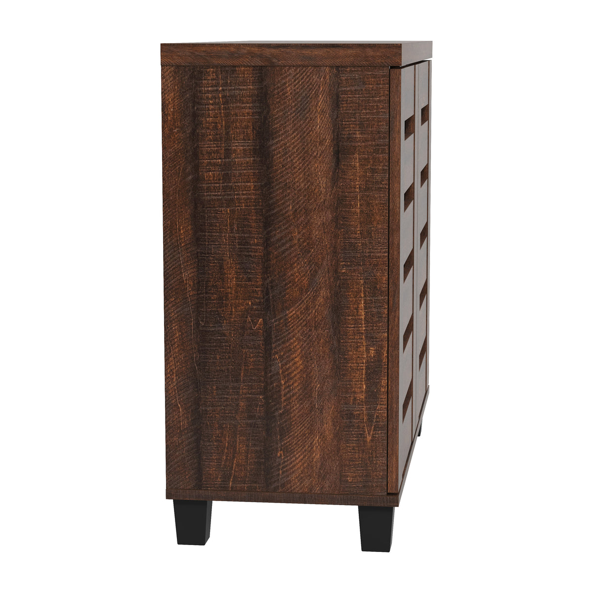 GALANO Shoe Storage Cabinet with Slatted Doors, 12-Pair Capacity