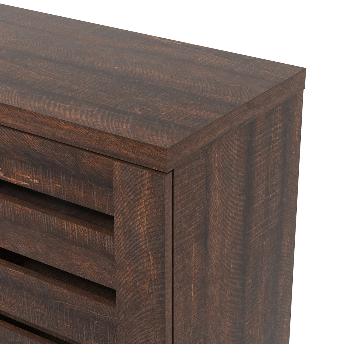 GALANO Shoe Storage Cabinet with Slatted Doors, 12-Pair Capacity