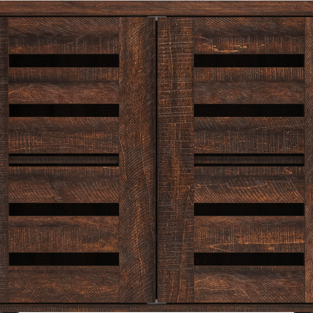 GALANO Shoe Storage Cabinet with Slatted Doors, 12-Pair Capacity