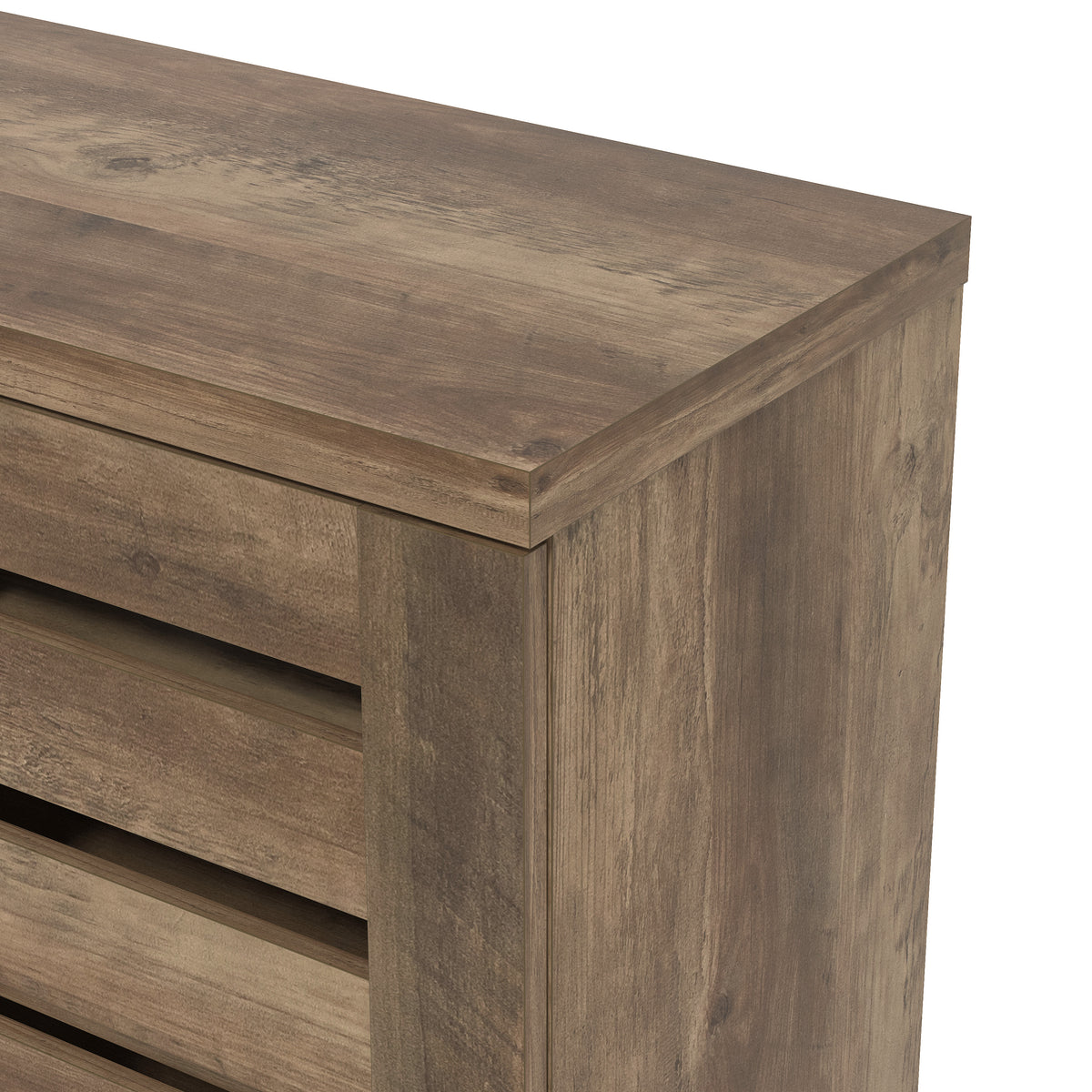 GALANO Shoe Storage Cabinet with Slatted Doors, 12-Pair Capacity