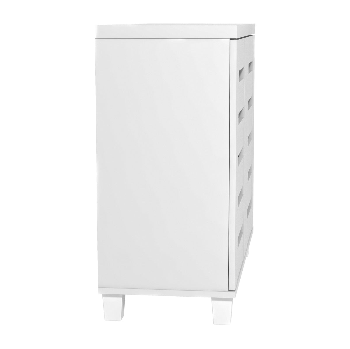 GALANO Shoe Storage Cabinet with Slatted Doors, 12-Pair Capacity