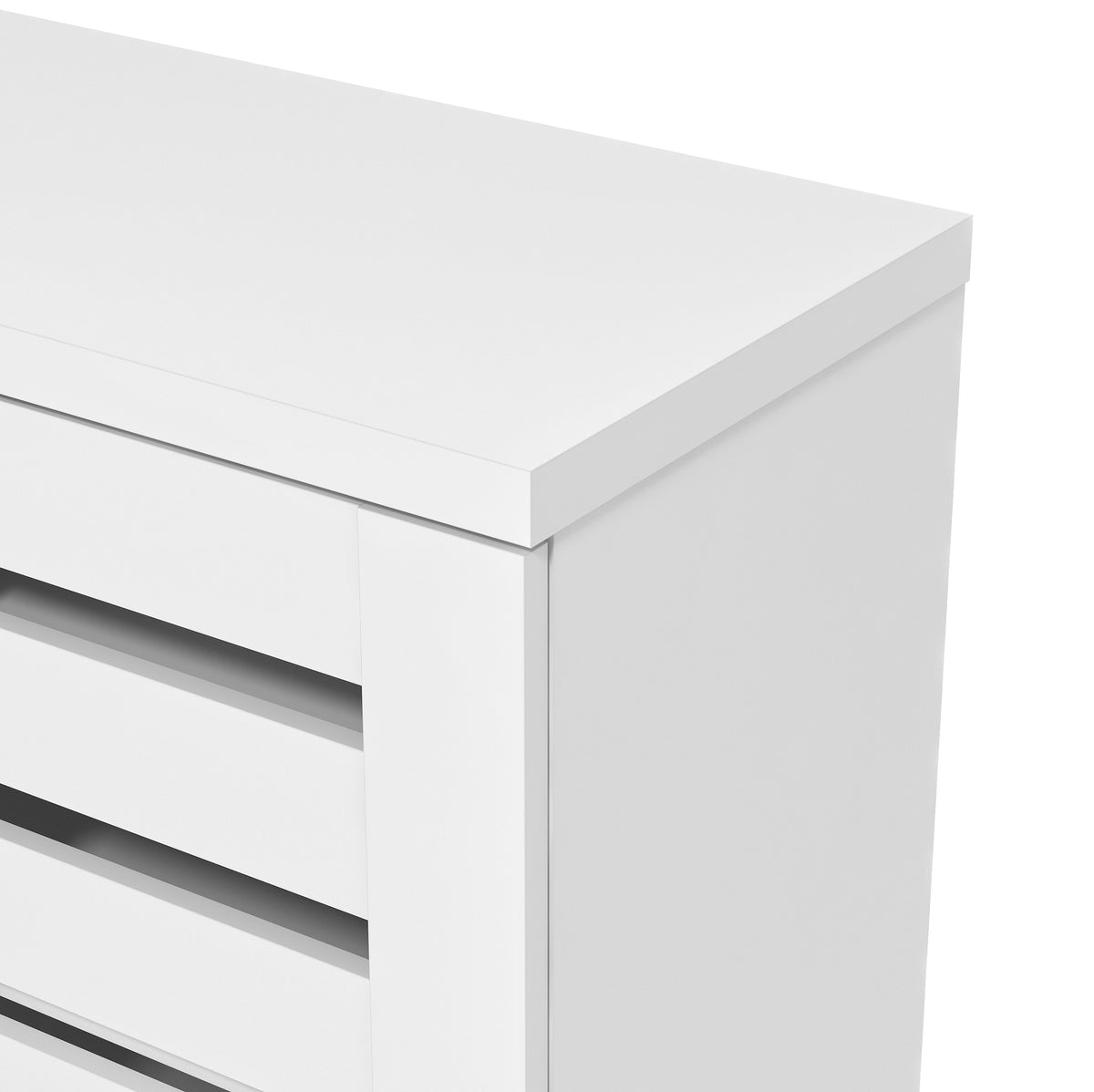 GALANO Shoe Storage Cabinet with Slatted Doors, 12-Pair Capacity