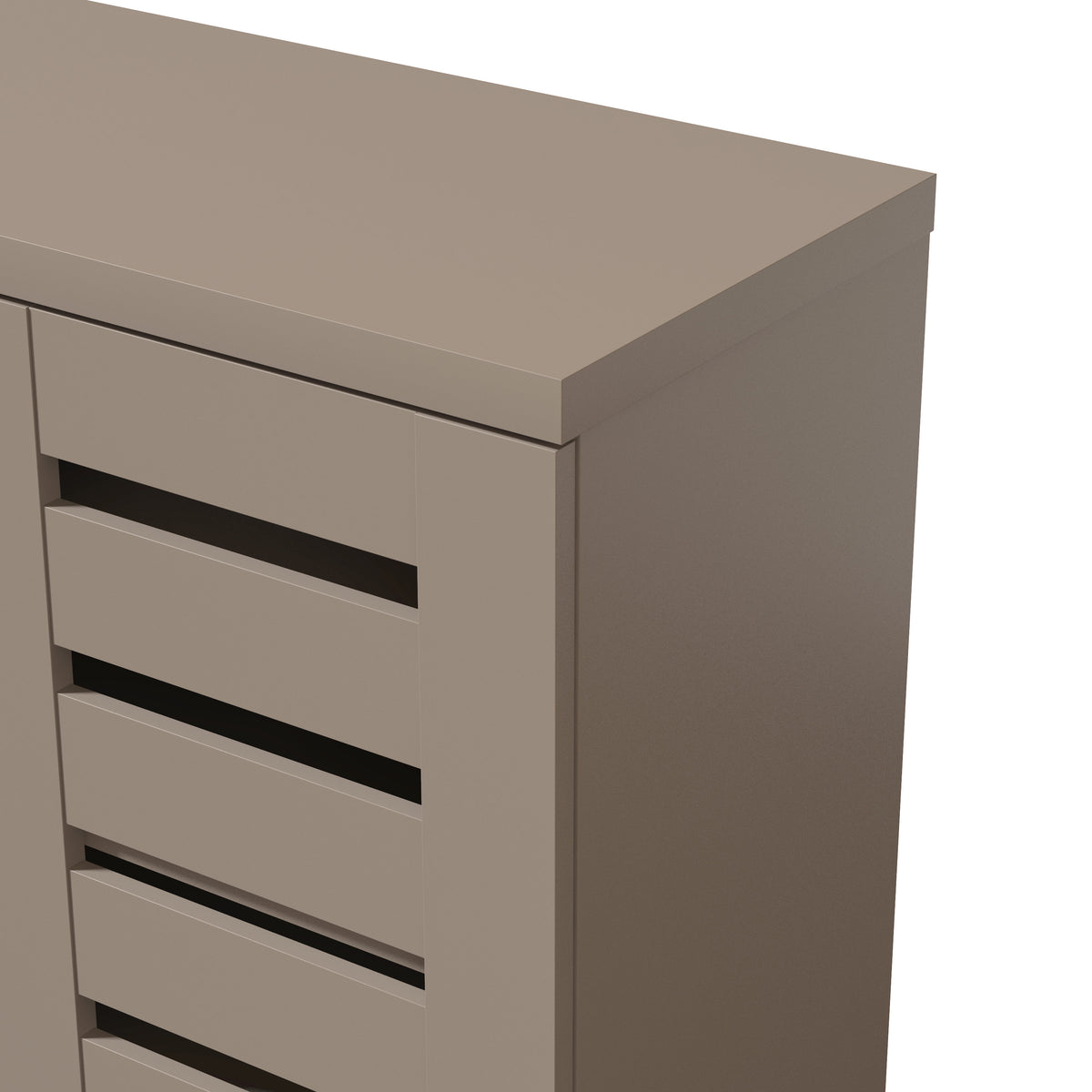 GALANO Shoe Storage Cabinet with Slatted Doors, 12-Pair Capacity