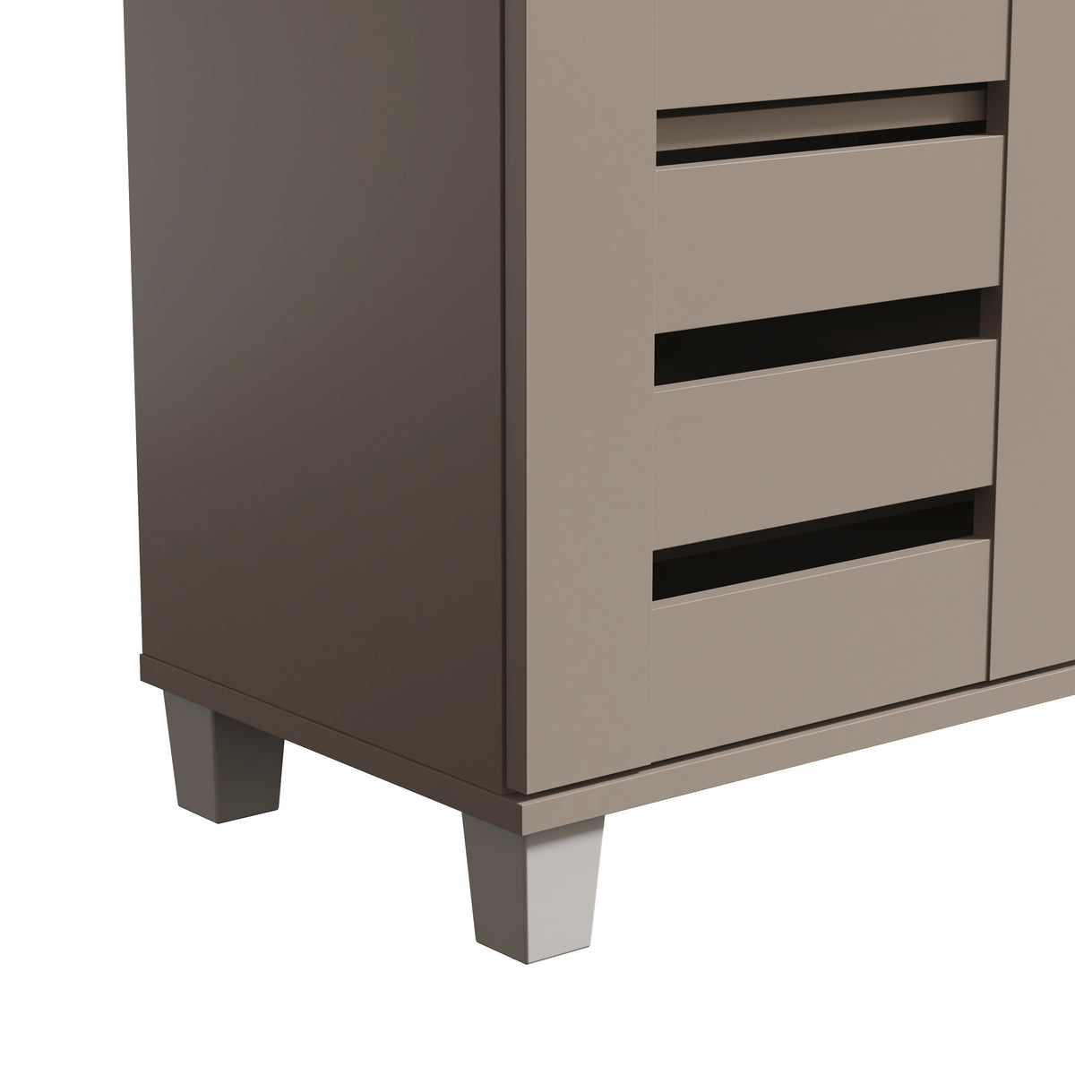 GALANO Shoe Storage Cabinet with Slatted Doors, 12-Pair Capacity