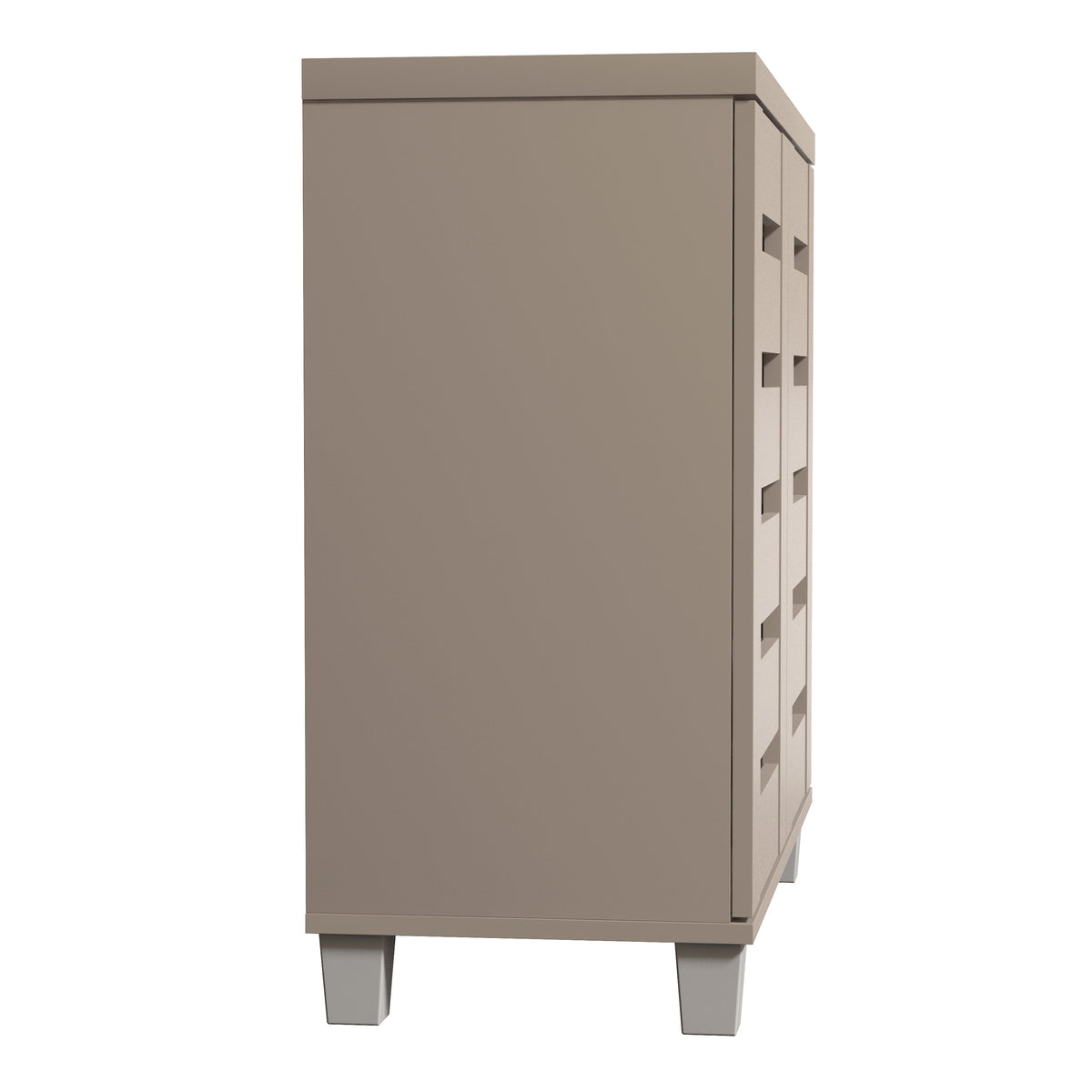 GALANO Shoe Storage Cabinet with Slatted Doors, 12-Pair Capacity