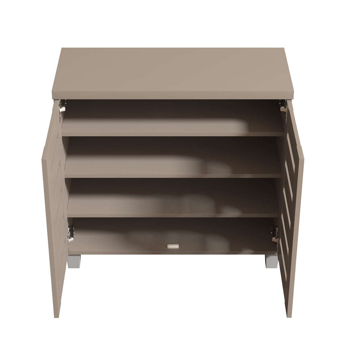 GALANO Shoe Storage Cabinet with Slatted Doors, 12-Pair Capacity