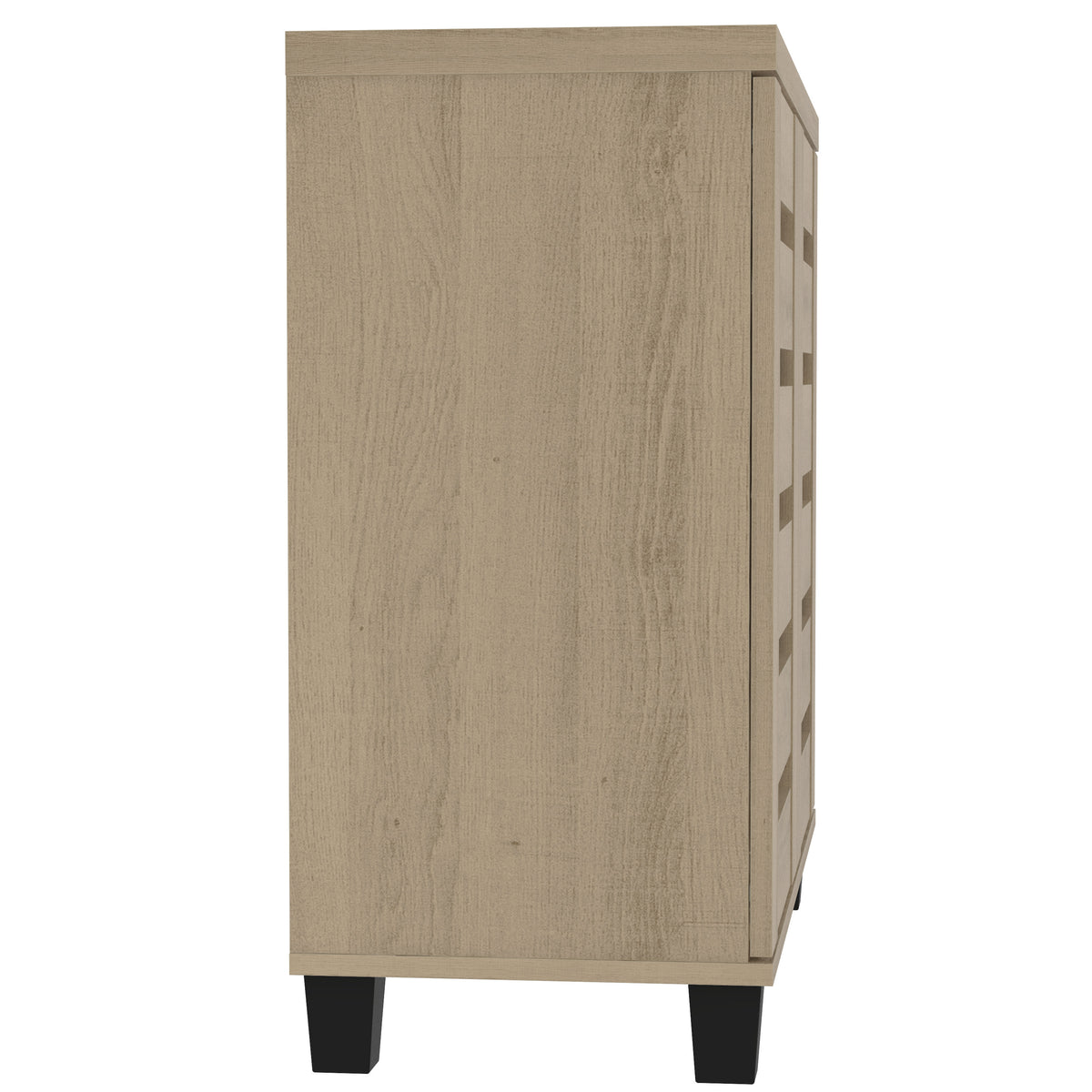 GALANO Shoe Storage Cabinet with Slatted Doors, 12-Pair Capacity
