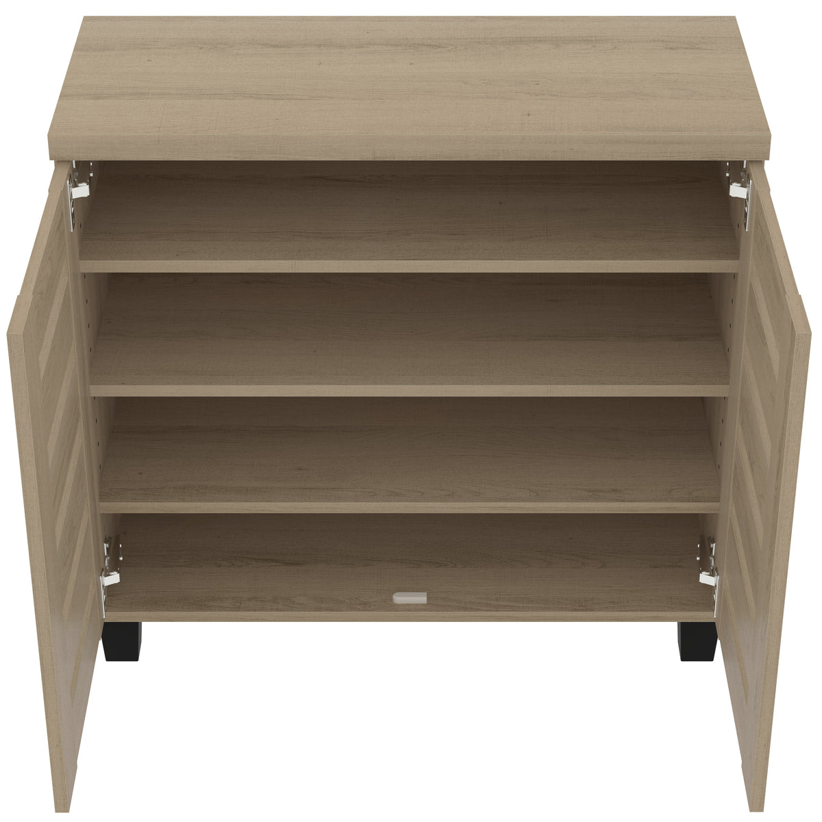GALANO Shoe Storage Cabinet with Slatted Doors, 12-Pair Capacity