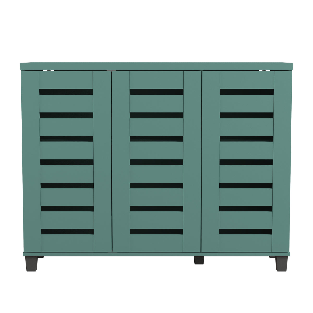 GALANO Shoe Storage Cabinet with 3 Slatted Doors, Up to 20 Pairs, 1pc