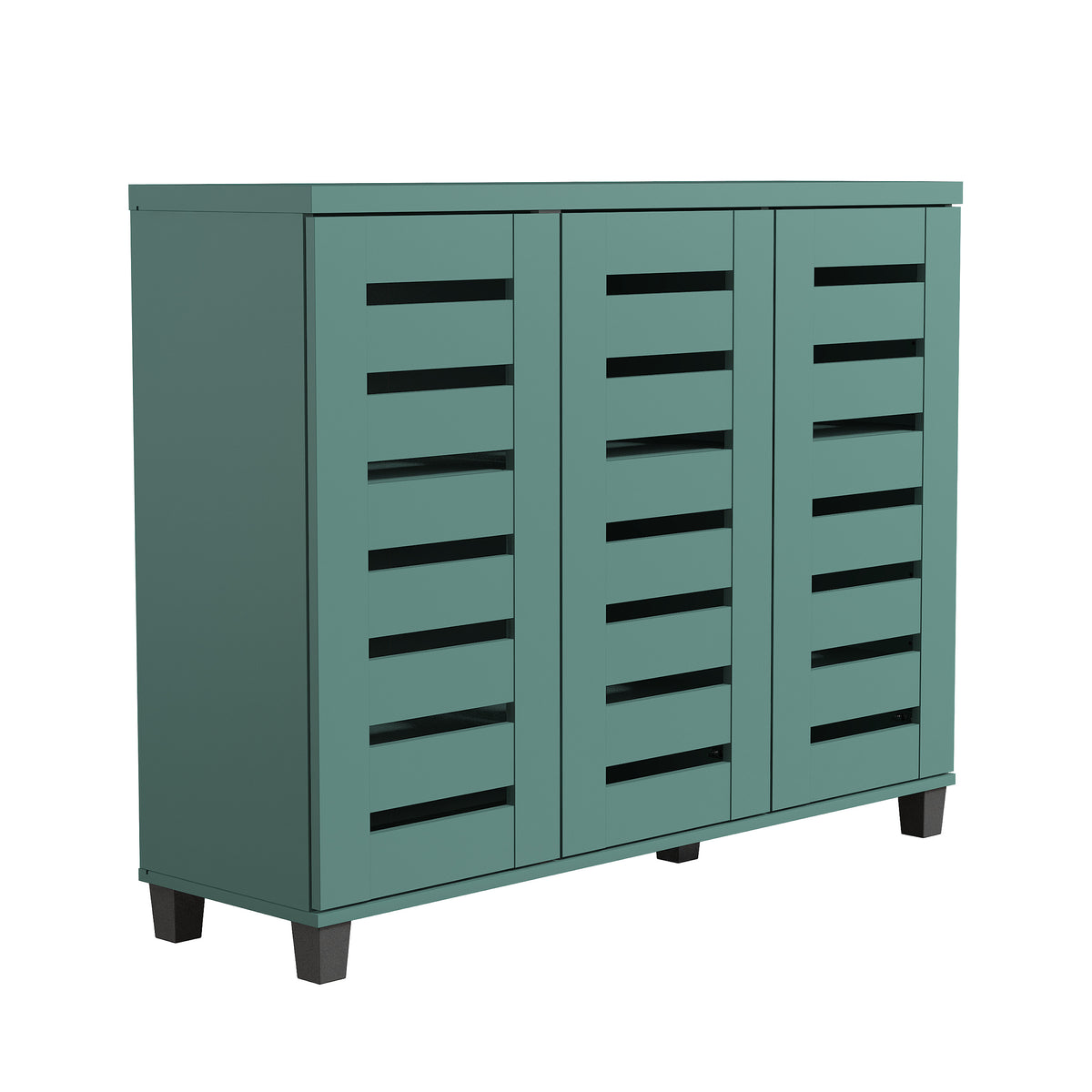 GALANO Shoe Storage Cabinet with 3 Slatted Doors, Up to 20 Pairs, 1pc