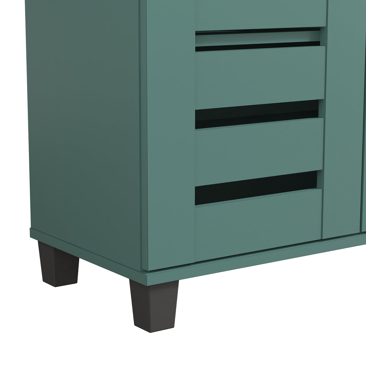 GALANO Shoe Storage Cabinet with 3 Slatted Doors, Up to 20 Pairs, 1pc