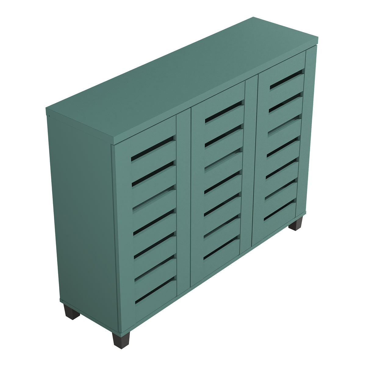 GALANO Shoe Storage Cabinet with 3 Slatted Doors, Up to 20 Pairs, 1pc