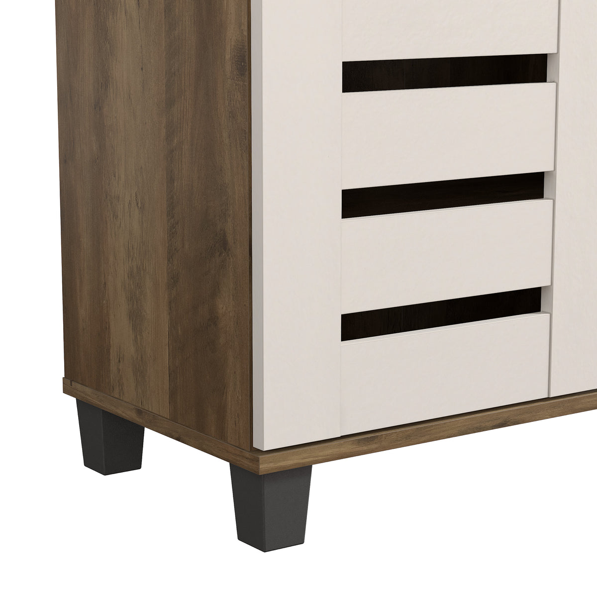 GALANO Shoe Storage Cabinet with 3 Slatted Doors, Up to 20 Pairs, 1pc