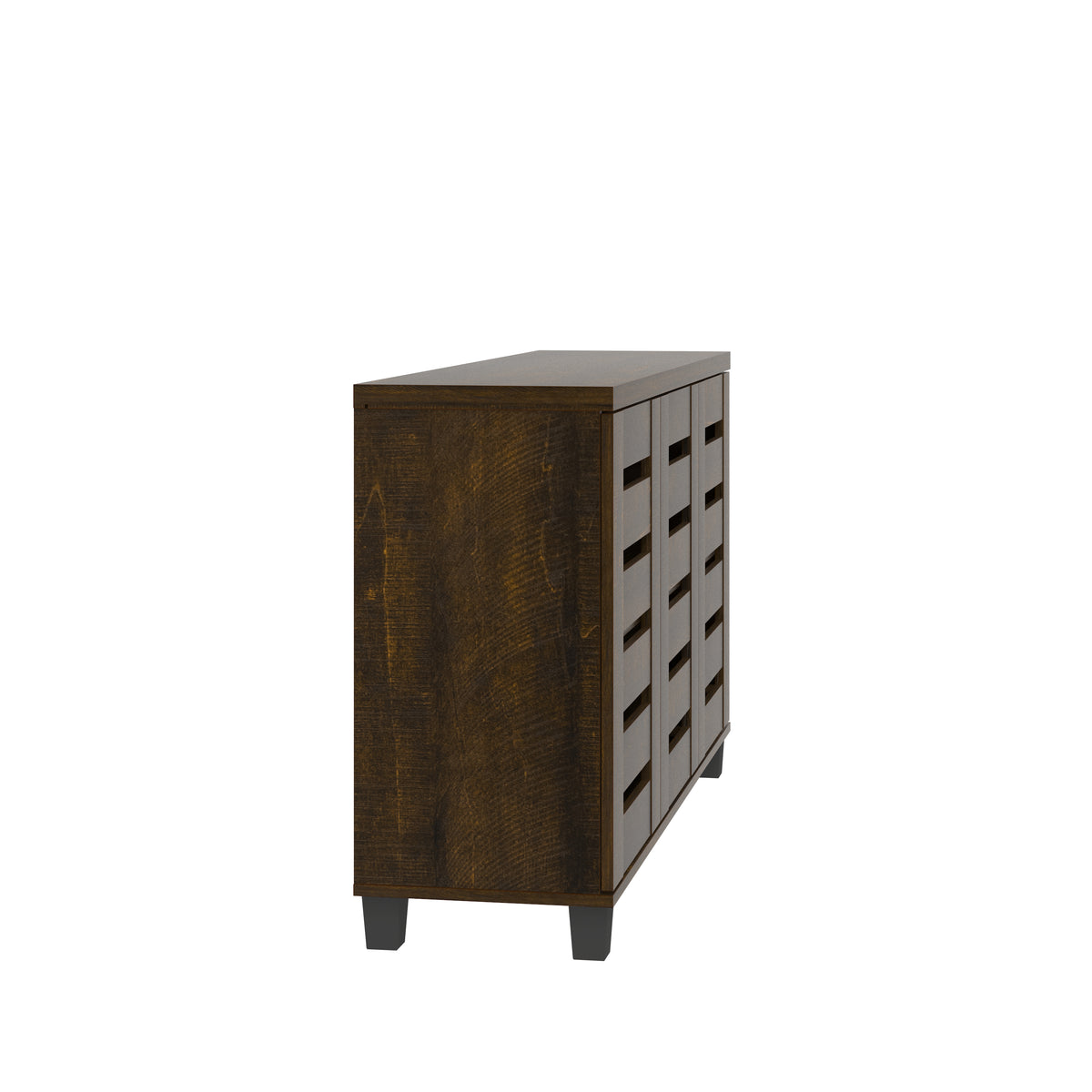 GALANO 16-Pair Shoe Storage Cabinet with 3 Slatted Doors