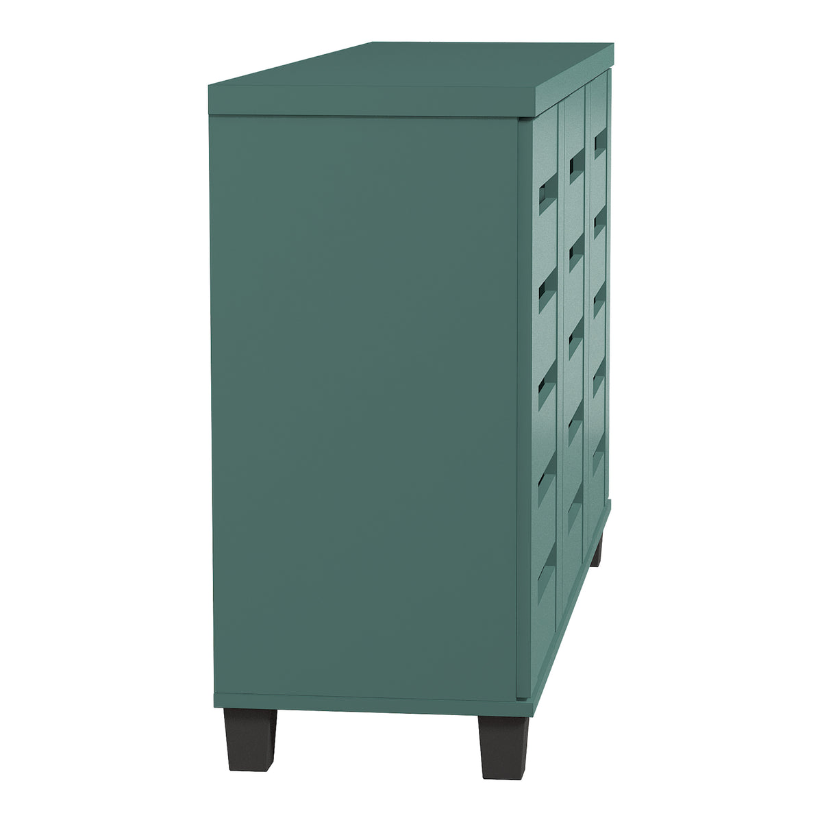 GALANO 16-Pair Shoe Storage Cabinet with 3 Slatted Doors