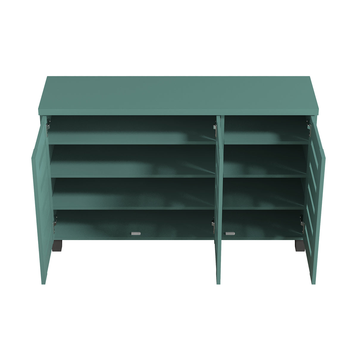 GALANO 16-Pair Shoe Storage Cabinet with 3 Slatted Doors