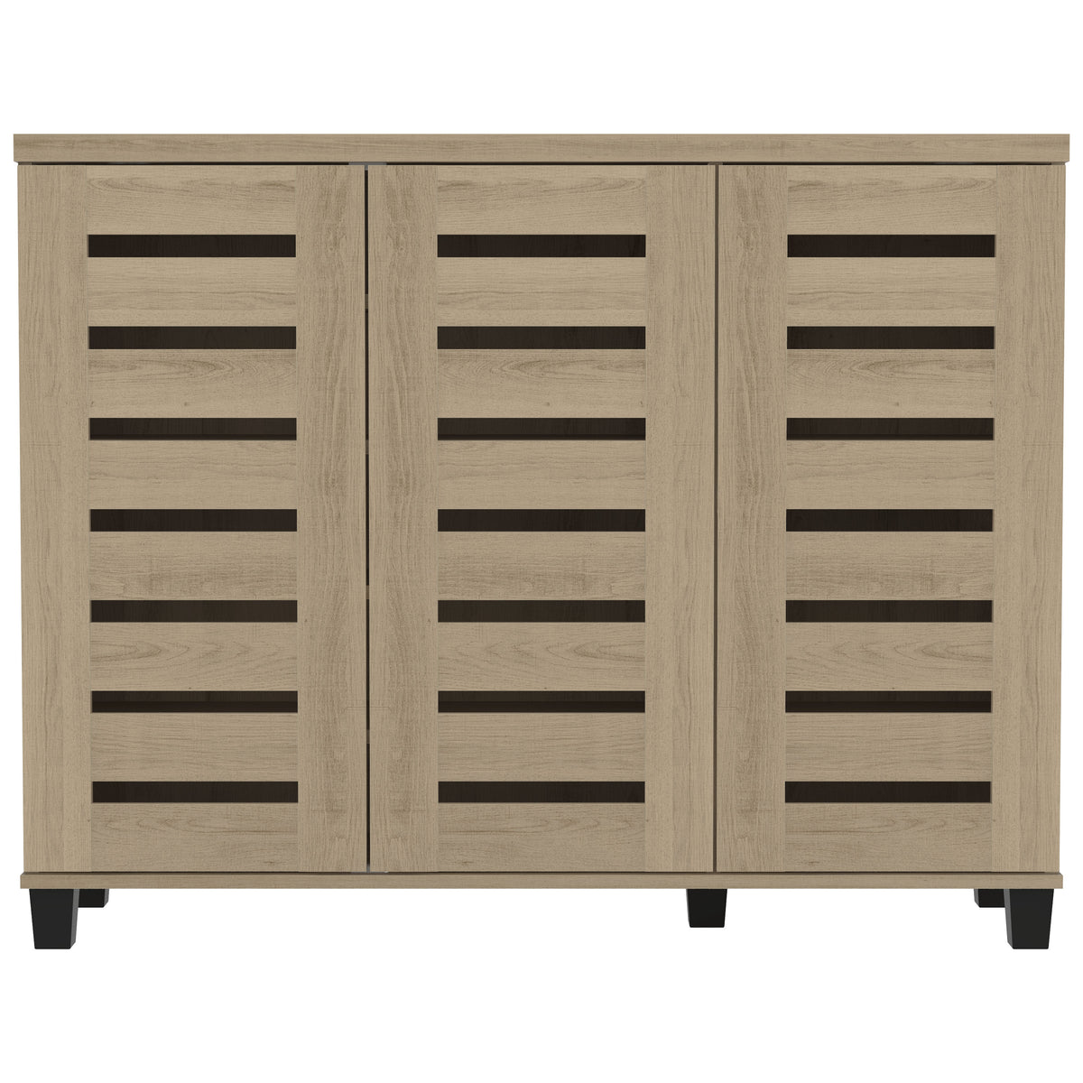GALANO Shoe Storage Cabinet with 3 Slatted Doors, Up to 20 Pairs, 1pc