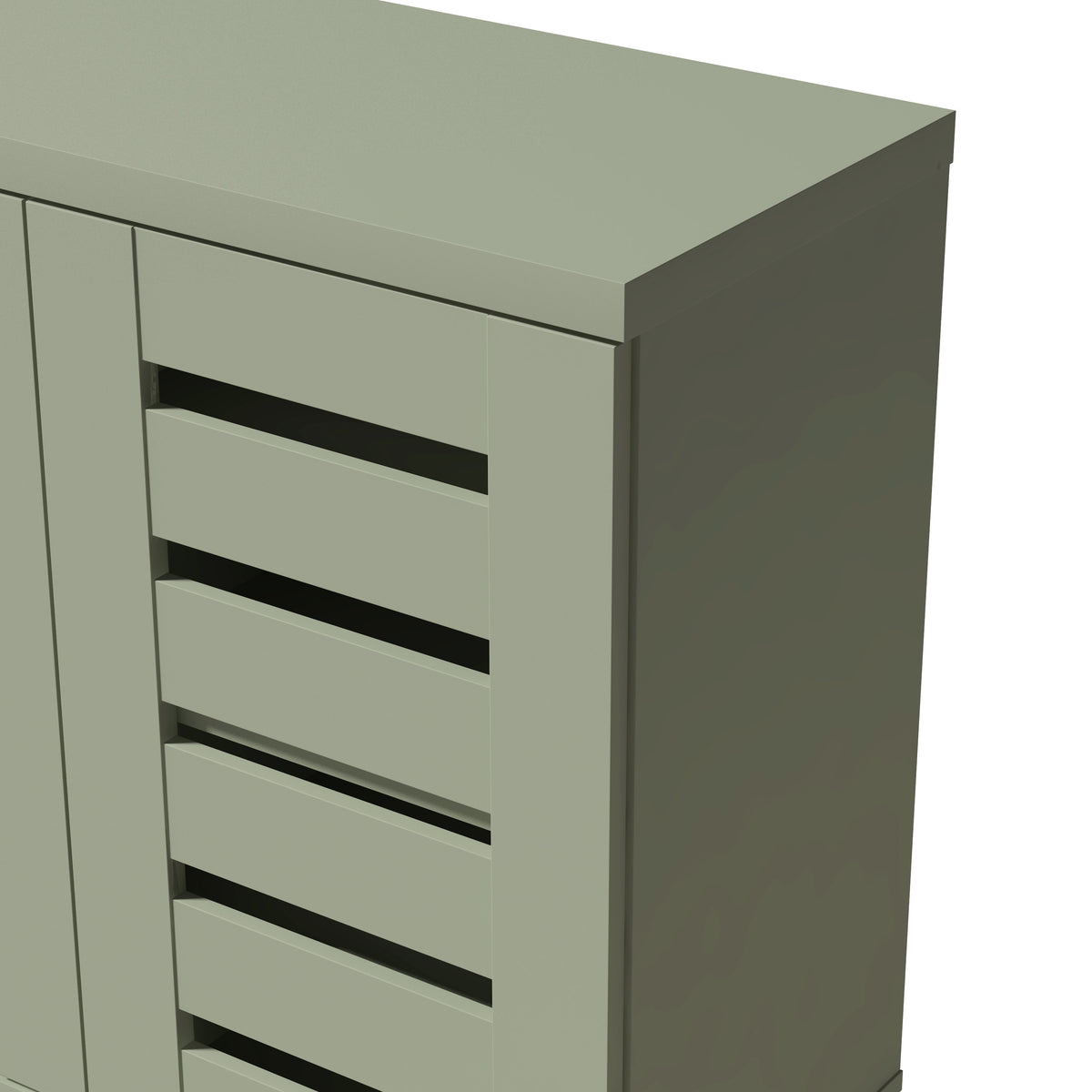 GALANO 16-Pair Shoe Storage Cabinet with 3 Slatted Doors