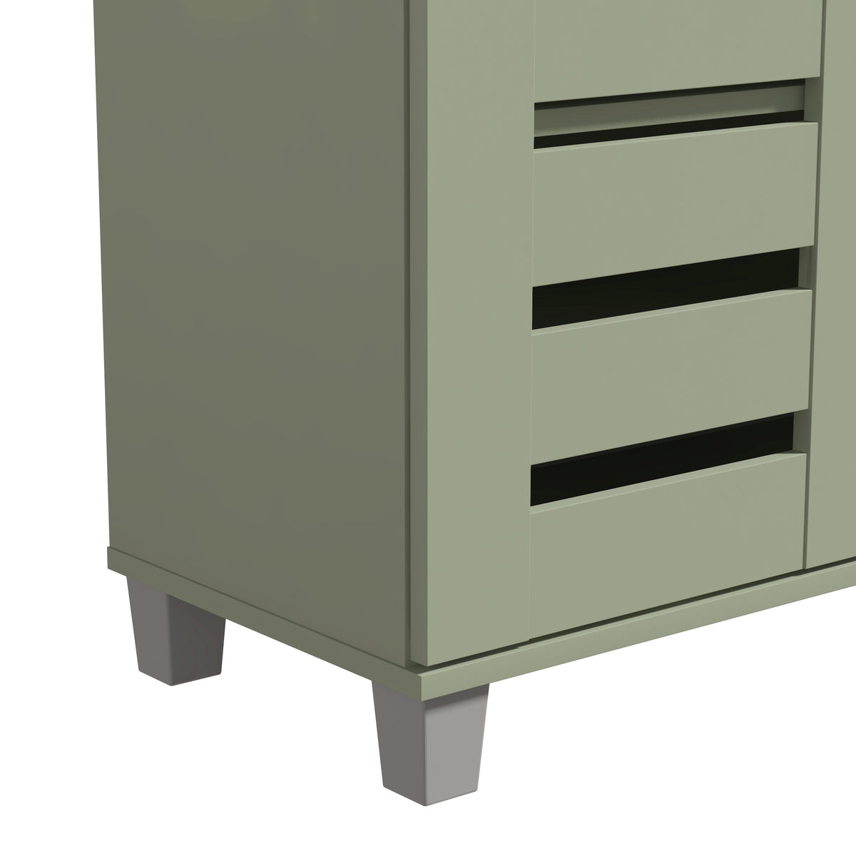 GALANO 16-Pair Shoe Storage Cabinet with 3 Slatted Doors