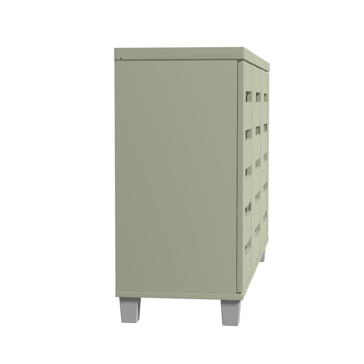 GALANO 16-Pair Shoe Storage Cabinet with 3 Slatted Doors