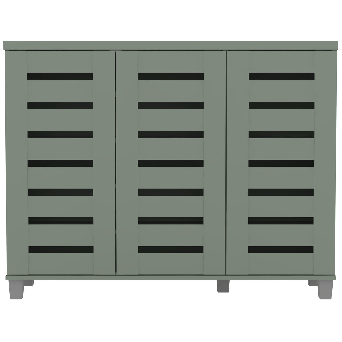 GALANO Shoe Storage Cabinet with 3 Slatted Doors, Up to 20 Pairs, 1pc