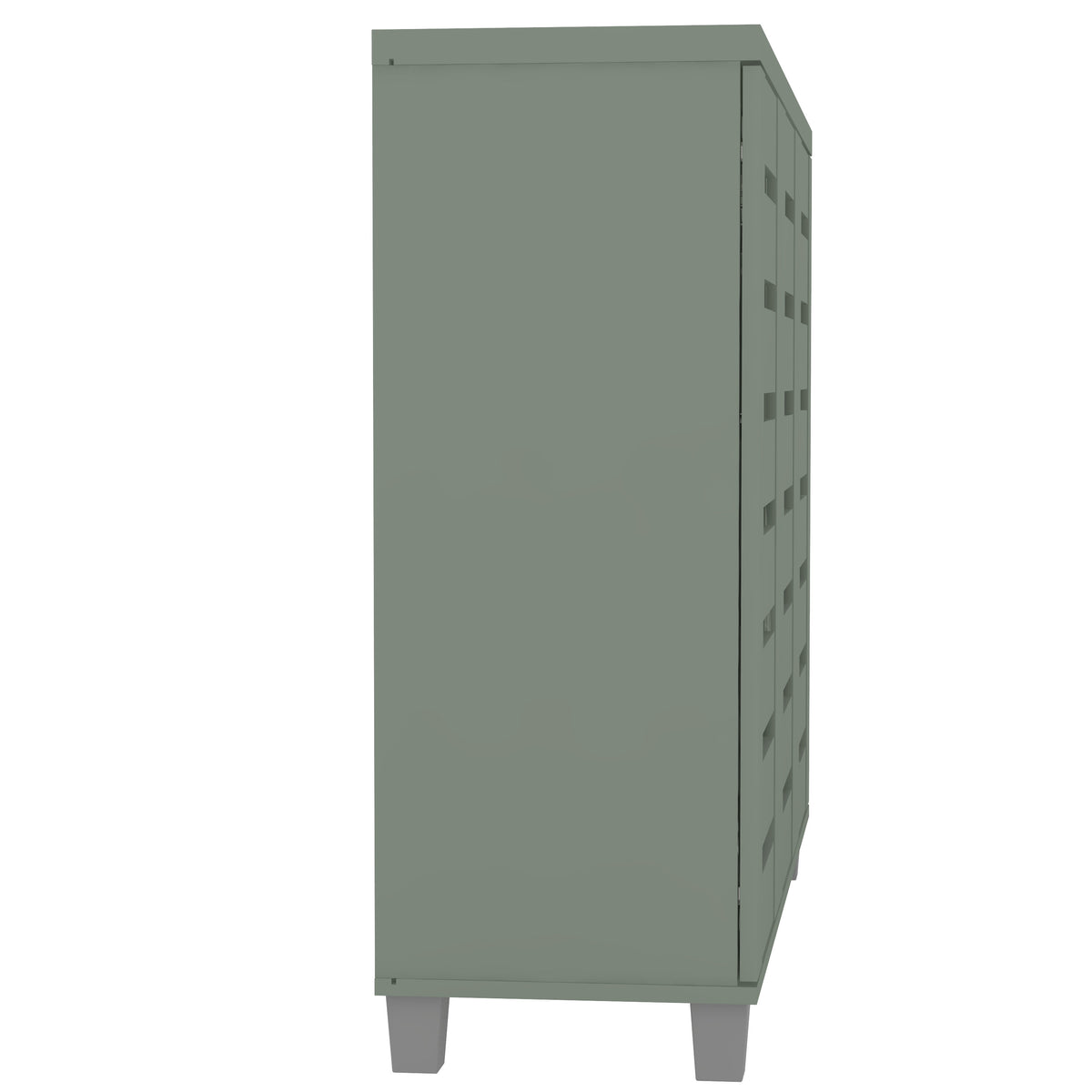 GALANO Shoe Storage Cabinet with 3 Slatted Doors, Up to 20 Pairs, 1pc