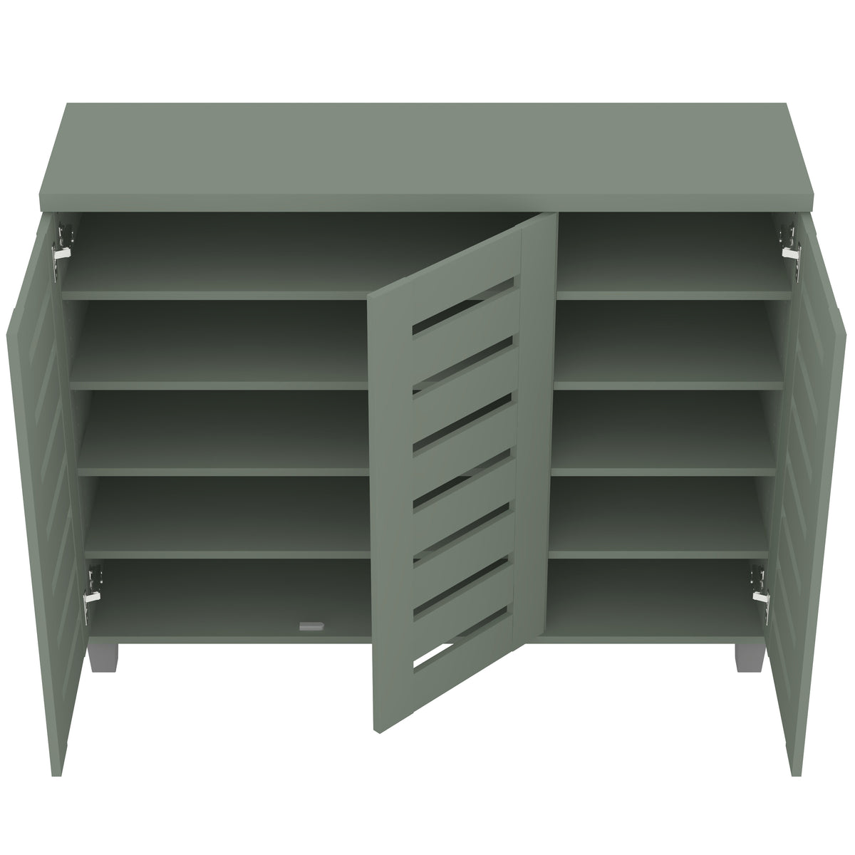 GALANO Shoe Storage Cabinet with 3 Slatted Doors, Up to 20 Pairs, 1pc