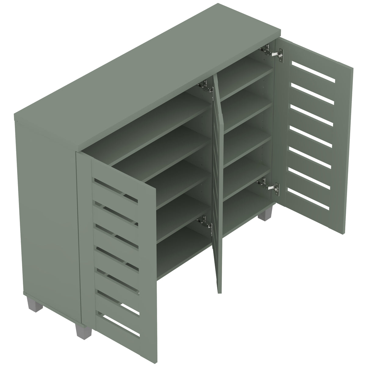 GALANO Shoe Storage Cabinet with 3 Slatted Doors, Up to 20 Pairs, 1pc